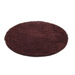 Yumuşak Şönil Yuvarlak Banyo Paspası Kaymaz Emici Banyo Halısı Mikrofiber Zemin Paspası Yatak Odası ve Banyo için 80 cm (31 inç) Çap Kahverengi Renk.