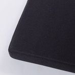 Yumuşak tezgah minderi 2 3 kişilik yıkanabilir mutfak yemek sandalyesi minderi 150 x 40 cm çıkarılabilir koltuk pedi sırtlıklı veranda mobilyası koltuk minderi kaymaz alt siyah
