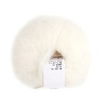Yumuşak Tiftire Pashmina Angora Uzun Yün İpliği - Örme Için Ayarlanan 12 Renk, Eşarplar, Kazaklar Ve Daha fazlası Için Ideal (01 Beyaz)