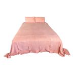 Yumuşak Türk Pamuğu Muslin Yatak Örtüsü, %100 Pamuk Muslin Battaniye, 4 Katlı Yatak Örtüsü, Ters Çevrilebilir Örtü, Terra Cotta (Çift Kişilik Boyut 63x90 - (160x230cm))