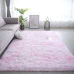 Yumuşak ve Kabarık Dikdörtgen Halı Oturma Odası ve Yatak Odası Modern Şık Halı 60x200 cm Dayanıklı Kaymaz Yıkanabilir Mavi mor Renk
