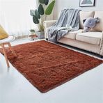 Yumuşak ve Kabarık Modern Büyük Oturma Odası Halısı Kaymaz Shaggy Halı Yatak Odası için İç Mekan Halıları Rahat Ev Dekoru Çocuk Odası Çalışma Odası Gri 160 x 180 cm