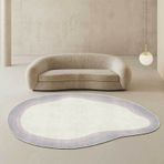 Yumuşak ve Lüks Düzensiz Şekilli Kaşmir Halı Oturma Odası için Oval Renk Degrade Zemin Mat Yatak Odası Yatakları için 50x120cm