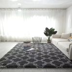Yumuşak ve Modern Beyaz Uzun Kazık Yün Halı Oturma Odası Yatak Çocuk Odası Kaymaz Yıkanabilir Alan Halı 200x300 cm
