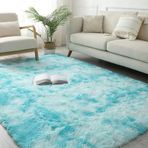 Yumuşak ve Peluş Yıkanabilir Kaymaz Uzun Tüylü Halı 80x140 cm Açık Gri Oturma Odası Yatak Odası Yemek Odası için İdeal