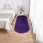 Yumuşak Yıkanabilir Mor Halı Modern Kaymaz Yatak Odası Paspası Oturma Odası için Rahat Peluş Halı 60x180cm Ev Dekoru ve Konfor için İdealdir.