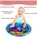 Yumuşak Yuvarlak Bebek Su Oyun Matı, Tummy Time, 60 Cm, Beyaz Renk - Ahşap - Bej - Siyah - Seçenek 1
