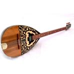 Yunan Manyetikli Buzuki Saz Bağlama, Acoustic Greek Bouzoukis With Mastex Pickup W/ Truss Rod - Sarı - Siyah