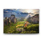 Yunanistan - Meteora Tablosu - 90x60cm