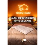 Yüncü Hanım Merinos Kuzu Yünü Seccade