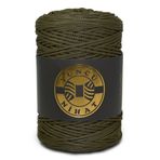 Yüncü Nihat 200 gr - 200 Mt - 2.5 Mm Koyu Yeşil (643) Polyester Makrome Ipi Çanta Ipi Supla Ipi Örgü Ipi