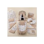 Yunikobaby wenaris 15 Parça Full Set - Bej Müslin - Ceylan Babynest Çanta Puset Örtüsü Minderi Emzirme Önlüğü