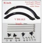 Yunjin Shop 16 Inç V Fren Stili Katlanır Bisiklet Çamurluk F Dahon V Fren Diski Fren Bisiklet Çamurluk Ön Arka Çamurluk Katlanır Bisiklet Kanadı (Yurt Dışından) - Renkli