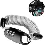 Yunjin Shop 2SS701850-E Stili Bisiklet Kilidi Hırsızlığa Karşı Mini Kask Kilidi Motosiklet Bisiklet Scooter 3 Haneli Şifreli Şifre Güvenlik Kablosu Kilidi (Yurt Dışından)