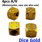 Yunjin Shop 4 Adet Zar Altın Tarzı 4 Adet Bisiklet Tekerlek Lastiği Kaplı Araba Motosiklet Kamyon Evrensel Tüp Lastik Bisiklet Av Sv Amerikan Hava Valfi Kapağı Toz Geçirmez 10 Renk (Yurt Dışından)
