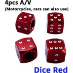 Yunjin Shop 4 Adet Zar Kırmızı Tarzı 4 Adet Bisiklet Tekerlek Lastiği Kaplı Araba Motosiklet Kamyon Evrensel Tüp Lastik Bisiklet Av Sv Amerikan Hava Valfi Kapağı Toz Geçirmez 10 Renk (Yurt Dışından)
