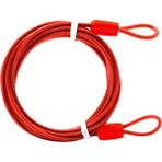 Yunjin Shop Kırmızı Stil Güçlü Örgülü Profesyonel Çift Döngü Motosiklet Güvenlik Bisiklet Zinciri Kilidi 2 Metre Çelik Kablo Hırsızlığa Karşı Faydalı Evrensel (Yurt Dışından)