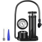 Yunjin Shop Siyah Stil Bisiklet Ayak Yüksek Basınç Pompası Taşınabilir Mini Bisiklet Pompası Ayak Bisiklet Lastik Şişirme Basınç Göstergesi ile Bisiklet Aksesuarları (Yurt Dışından)