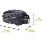 Yunjin Shop Siyah Stil Bisiklet Bagaj Çantası Dağ Bisikleti Arka Rafı Bagaj Koltuk Taşıyıcı Pannier Paketi Bisiklete Binme Bagajı Omuz Çantası Bisiklet Arka Çantası (Yurt Dışından)