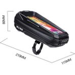 Yunjin Shop Siyah Stil Dokunmatik Ekran Bisiklet Çantaları Mtb Bisiklet Bisiklet Kafası Tüp Çanta Bisiklet Gidon Iones Için Cep Cep Telefonu Kılıfı Tutucu (Yurt Dışından)