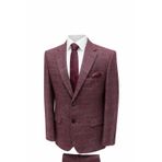 YÜNLÜ KIŞLIK REGULAR KESİM ERKEK CEKETİ (BORDO, 52)