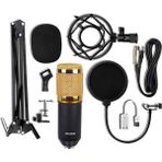 Yunpaly BM-800 Sıkıştırmalı Mikrofon Kayıt Için USB Montaj Stand Seti Siyah Altın (Yurt Dışından) - 1 - Siyah - Altın