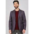 Yünsa Erkek Ekoseli Spor Yün Ceket 2661000 Bordo