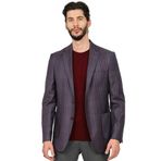 Yünsa Erkek Ekoseli Spor Yün Ceket, Bordo, 48