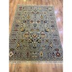 Yünser Yün Halı Uşak Saf Yün Yüksek Yün Den Dokunmuş Halı Modeli - 90 x 300 cm - Bej - Yeşil