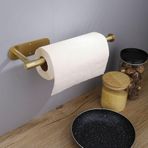 YUNTUOO Mutfak için Kağıt Havlu Tutucular Yapışkanlı Kağıt Havlu Tutacağı Dolap Altında Mutfak Havlusu için Duvara Montaj 33 cm (Altın)