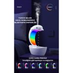 Yunus Balığı Hava Nemlendirici Bluetooth Hoparlör 400ML Damlacıklı Rgb Ledli Gece Lambası Buharlık - Renkli