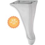 Yunus Beyaz 20 cm Plastik Mobilya Ayağı, Lüks Metal Mobilya Ayak, Koltuk, Dolap, Şifonyer Ayak