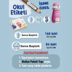 Yunus Copy Okul Etiketi Kalem Defter Etiketi Maviş Dünyam Özel Isim Yazılabilen Etiket - 252ADET - Çok Renkli