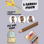 Yunus Copy Okul Etiketi Kalem Defter Etiketi Minik Gezgin Özel Isim Yazılabilen Etiket - 252ADET - Çok Renkli