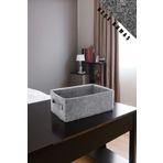 YUNUSOĞLU HOME Dolap İçi Çamaşır Oyuncak Düzenleyici Sepet Organizer 38x25x13 cm Keçe Saklama Kutusu