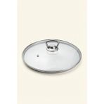 YUNUSOĞLU HOME Isıya Dayanıklı Cam Tencere Tava Kapağı - Metal Kulplu Buhar Delikli Yedek Kapak - 32 CM