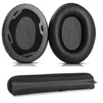 Yunyiyi Siyah için yedek kulak süngeri kulaklık yastıkları yastık kılıfı ve saç bandı yastık Beats by Dr. Dre Studio 1.0 kulaklık