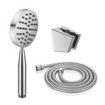 YUNZHIZHAO Ekstra Uzun Hortum ve Tutucu ile Metal El Duş Başlığı - Banyo için Yüksek Basınçlı Duş Başlığı Seti