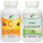 Yurdavit Vitamin C Sambucus Nigra Rose Hips 100 Tablet + Zinc Gluconate 15 mg 120 Tablet