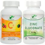 Yurdavit Vitamin C Sambucus Nigra Rose Hips 200 Tablet + Zinc Gluconate 15 mg 120 Tablet