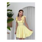 YURELİ Kalp Yaka Askılı Mini Elbise