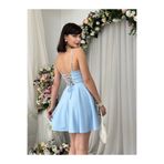 YURELİ Sırt Bağcıklı Askılı Mini Elbise