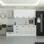 Yurkan 245 Cm Mutfak Dolabı Mdf Kapak Tezgah Dahil Yrkn245 100 Gümüş