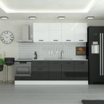 Yurkan 255 Cm Mutfak Dolabı Mdf Kapak Tezgah Dahil Yrkn255 99 Siyah