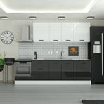Yurkan 260 Cm Mutfak Dolabı Mdf Kapak Tezgah Dahil Yrkn260 99 Siyah