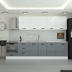Yurkan 310 Cm Mutfak Dolabı Mdf Kapak Tezgah Dahil Yrkn310 98 Gri