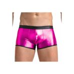 YurtMarketing 11T-Erkek İç Giyim-YurtMarketing Fantezi Deri Görünümlü Pembe Erkek Boxer - Fantezi Tanga TG274608 Pembe S