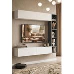 Yurudesign Cohen Tv Ünitesi Kitaplık Duvara Monte Beyaz-Antrasit CN1-WAN
