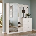 Yurudesign Gibson Vestiyer Portmanto Ayakkabılık Beyaz Dd9-W