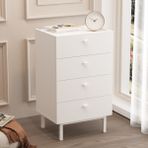 Yurudesign Luke Şifonyer 4 Çekmeceli Ahşap Ayaklı Beyaz LK3-W